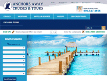 Tablet Screenshot of anchorsawaycruises.com